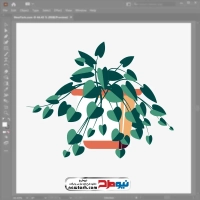 فایل وکتور گلدان آپارتمانی