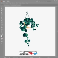 فایل وکتور گلدان آپارتمانی آویزان