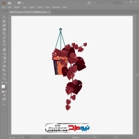 دانلود فایل eps گلدان آپارتمانی آویزان