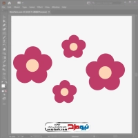 تصویر وکتور گل ساده پنج پر
