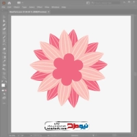 فایل وکتور گل صورتی