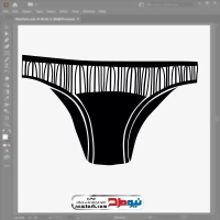 فایل وکتور سیاه و سفید شورت