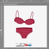 فایل وکتور شورت و سوتین راه راه