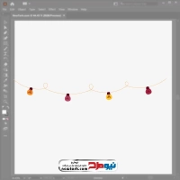 فایل eps چراغ های رشته ای رنگی