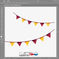 فایل وکتور ریسه کاغذ رنگی تولد