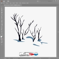 تصویر وکتور درختان خشکیده
