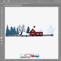 تصویر وکتوری منظره برفی