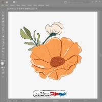 فایل وکتور گل نارنجی