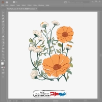 فایل eps گل های نارنجی