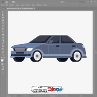 تصویر وکتوری ماشین طوسی