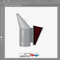 فایل وکتور دستگاه دود کن کندوی زنبور عسل