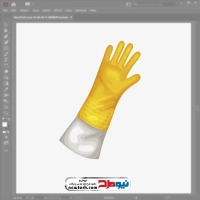 فایل وکتور دستکش لاستیکی زرد
