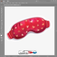 فایل eps چشم بند خواب قرمز