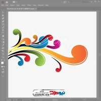 فایل وکتور شیپ های موج دار رنگی