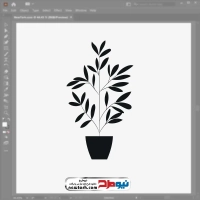 آیکون eps گلدان گل