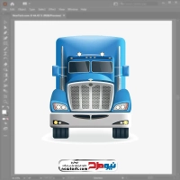 فایل وکتور کامیون دماغ دار