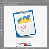 وکتور کلیپ بورد نمودار مالی کسب و کار