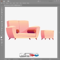 فایل وکتور مبل دو نفره