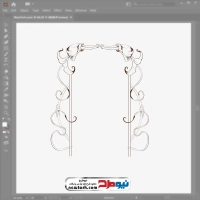 فایل وکتور حاشیه گلدار تزئینی