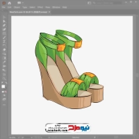 فایل eps صندل پاشنه بلند زنانه