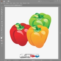 فایل eps فلفل دلمه رنگی