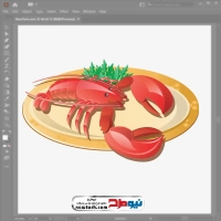 فایل وکتور خرچنگ تازه
