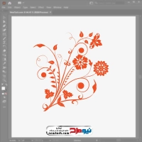 فایل وکتور انتزاعی گل نارنجی