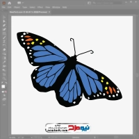 فایل eps پروانه آبی
